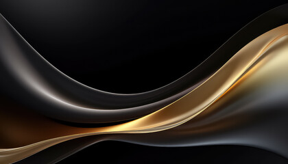 Abstract black and gold line, concept for Black Friday