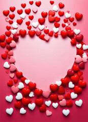 Obraz premium Happy Valentine Day background with hearts