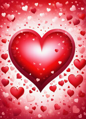 Happy Valentine Day background with hearts
