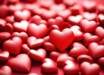 Obraz premium Happy Valentine Day background with hearts