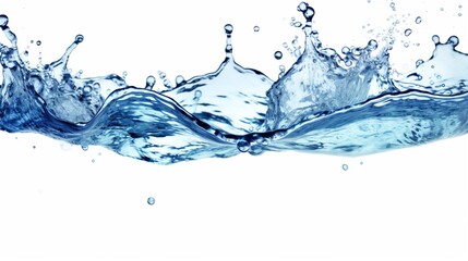 fresh blue natural drink water wave wide panorama.Generative AI