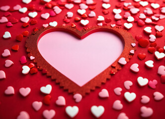 Obraz premium Happy Valentine Day background with hearts