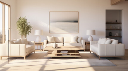 Naklejka na ściany i meble Contemporary Style Living Room Design