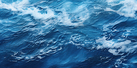 Water flow gentle wide background close up waters stream ocean sea clean blue waters, generated ai