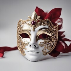 Venetian mask, white background