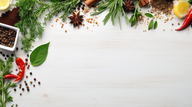 background frame food fresh top view illustration flavor organic, ingredient cooking, table spice background frame food fresh top view