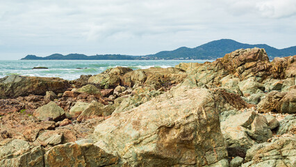 rocks on the coast Penha Saudade Beach