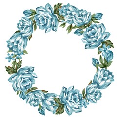 Shabby chic retro vintage rose gouache illustration bouquet botanical