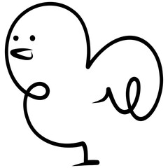 Lines, illustrations, single lines, funny cartoons