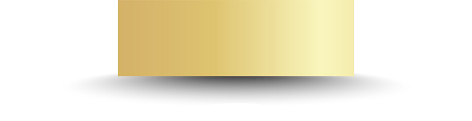 Gold paper rectangle and shadow, banners, label
