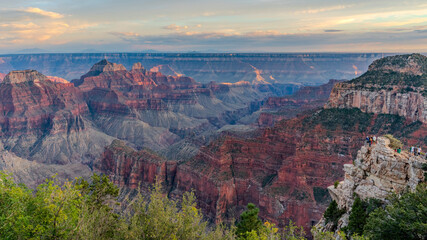 Iconic beauty of rock formation from the North Rim of the Grand Canyon