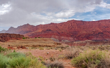 Red rock formations of Vermilion Cliffs in Arizona
