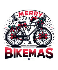Merry Bikemas Christmas Day t-shirt design