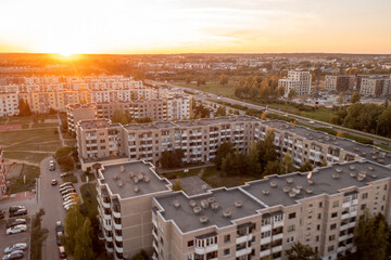 Drone photography of new apartment complex
