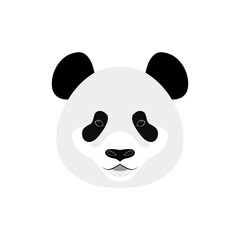 Panda Bear Abstract Imaginary Colored Animal Head Icon Label 
