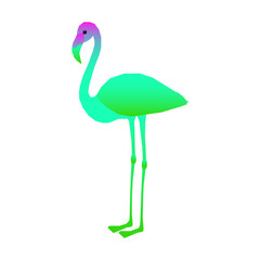 Flamingo boho bird silhouette minimalist icon