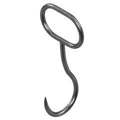 3D rendering illustration of a hay or meat hook