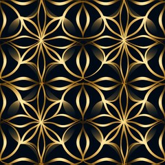 Fototapeta premium Elegant Minimalism in Gold Pattern