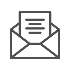 Email icon thin line style with vector format