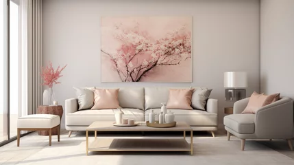 Fotobehang Beautiful contemporary living room © PostReality Media