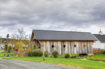 View of The Barn Yard Covered Bridge in Connecticut, United States