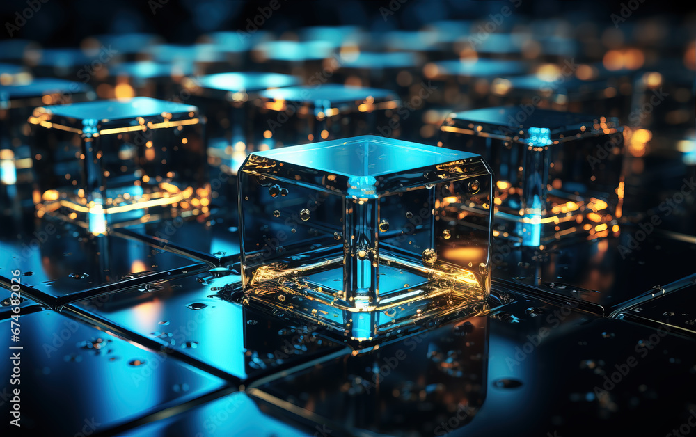 Poster computer network concept illustration,created with generative ai tecnology.
