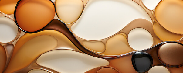 Abstract three dimensional composition made of different materials, creating a unique creative contrast and mood