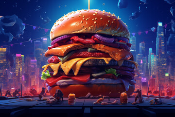 big burger, urban fast food