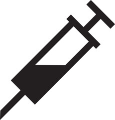 Syringe icon. Medical health injection. Vaccine drug symbol. Medicine vector illustration.
