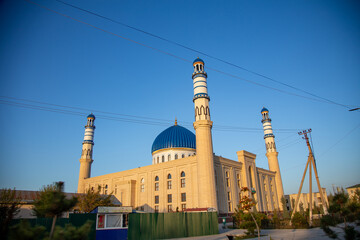 Beautiful evening view of a beautiful Muslim temple