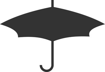 Umbrella icon vector. Rain protection. Concept for insurance company. Black and white silhouette flat design