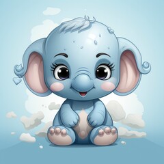 Cute Elephant Drawing Ball Paper , Cartoon Graphic Design, Background Hd For Designer