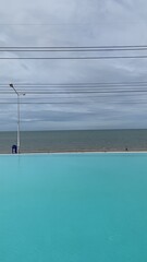 the swimming pool and sea