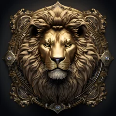 Poster golden lion head © Nils