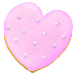 pink heart cookie