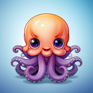 Cute Octopus , Cartoon Graphic Design, Background Hd For Designer