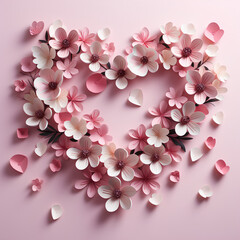 Obraz premium Beautiful pink love decoration