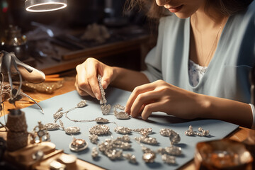 jeweler girl creates jewelry
