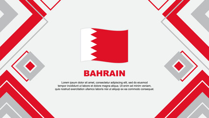 Bahrain Flag Abstract Background Design Template. Bahrain Independence Day Banner Wallpaper Vector Illustration. Bahrain Background