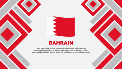 Bahrain Flag Abstract Background Design Template. Bahrain Independence Day Banner Wallpaper Vector Illustration. Bahrain