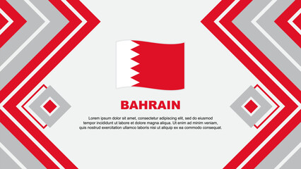 Bahrain Flag Abstract Background Design Template. Bahrain Independence Day Banner Wallpaper Vector Illustration. Bahrain Design