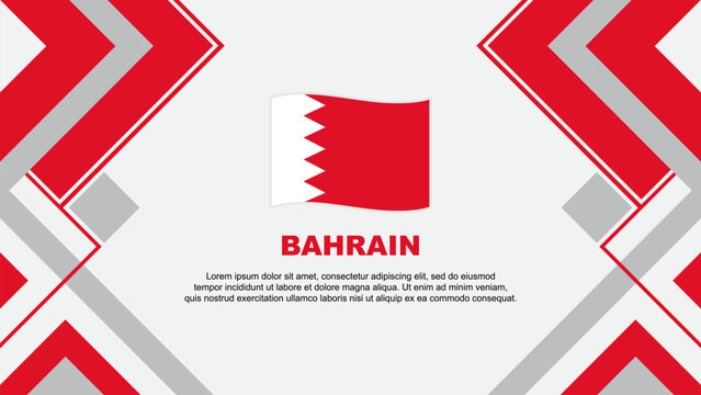 Bahrain Flag Abstract Background Design Template. Bahrain Independence Day Banner Wallpaper Vector Illustration. Bahrain Banner - Powered by Adobe