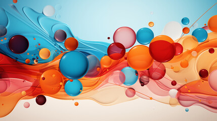 abstract colorful background with circles and splashes