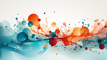 abstract colorful background with circles and splashes
