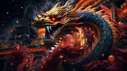 Obraz premium Chinese New Year Dragon