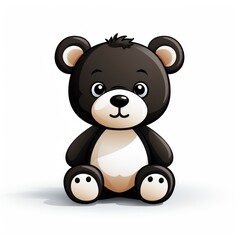 Cute Teddy Bear Sitting , Cartoon Graphic Design, Background Hd For Designer
