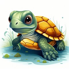 Cute Turtle Sleeping , Cartoon Graphic Design, Background Hd For Designer