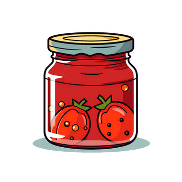 Simplified flat art image of a Jam