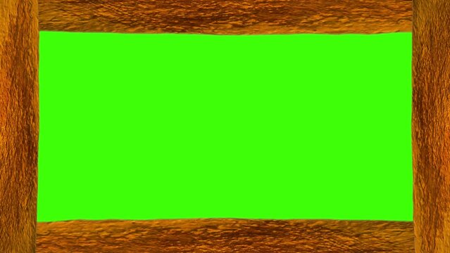 4k Realistic uneven texture of frames on green screen or chroma key backgrounds