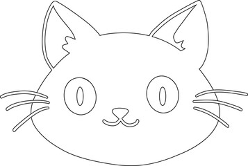Cat muzzle drawing decoration and design.